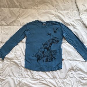 Boys blue dinosaur thermal shirt.